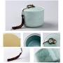 Longquan celadon Sealed Storage jars,Tea caddy Ceramic Coffee Tea canisters Sugar bowl For Home-A 10x9cm(4x3inch)