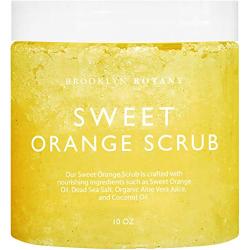 Brooklyn Botany 100% Natural Sweet Orange Body Scrub & Hand Scrub - Dual Action Exfoliator, Moisturizer For Great Skin- Made With Natural Orange Oil - Exfoliating Body Scrubs & Hand Scrubs - 10 oz