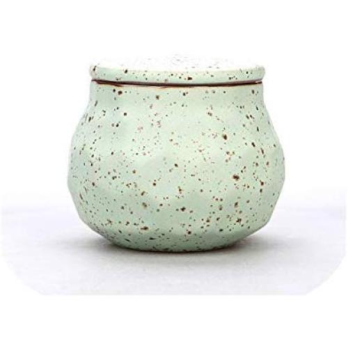 Porcelain Tea Jar Mini Food Bottle Kitchen Jar For Spices Sealed Storage Tank For Sugar Nut Snacks Canister Mini Storage Crock,Pale Blue