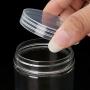 angel3292 3Pcs Round Food Storage Canisters, Kitchen Storage Box Food Sealed Cans Pot Jar Clear Tea Sugar Container 3pcs