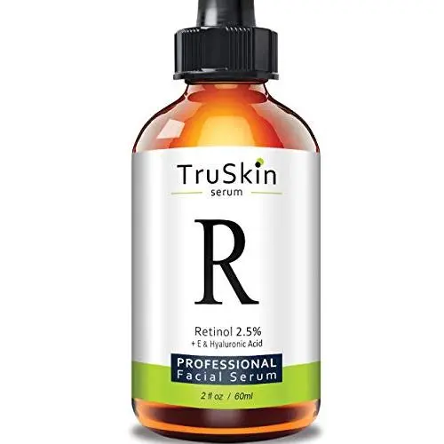 Sérum Retinol TruSkin pour Rides et Lignes de Pores - [Grande Bouteille de 118 ml] - Vitamine A, E, Acide Hyaluronique, Thé Vert Organique, Huile de Jojoba, MEILLEUR Sérum Facial Anti-Rides.