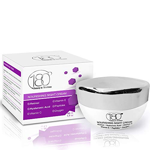 Night Cream Moisturizer for Face and Eyes - Best Nourishing Night Cream Enriched with Hyaluronic Acid - Retinol - Vitamin E - Peptides - Skin Repair - Anti Aging - Wrinkles - Fine Lines Moisturizing