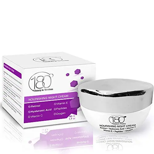 Nachtcreme zur Feuchtigkeitsversorgung für Gesicht und Augen – Beste, nährende Nachtcreme angereichert mit Hyaluronsäure – Retinol – Vitamin E – Peptide – Hauterneuerung – Anti-Aging – Falten – feine Linien Feuchtigkeitspflege