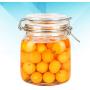 UPKOCH 2Pcs 1000ml Glass Sealed Food Jars Food Storage Canister Container for Dry Food Honey Cereals