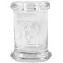 Clear Glass Herb Stash Jar and Lid 2.75 oz with Joker Logo from Smoke Promos