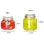 XSWZAQ Sealed cans, glass, food bottles, honey, lemon, passion fruit, pickles, jars, lids, household small storage jars