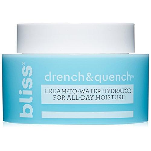 Bliss Drench and Quench Cream-To-Water Daily Moisturizer and Hydrating Skin Cream for Balancing and Brightening, Vegan Formula, 1.7 Ounce