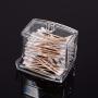Transparent Acrylic Storage Jar With Lid Makeup Organizer Cotton Swabs Q Tip Stick Make Up Cotton Pad Storage Box Case Holder,3