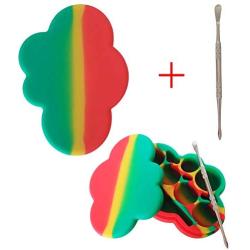 SZBS Silicone Container 85ml Cloud shape Container For Dab Storage Jar Wax Concentrate Container Silicone Jar Dab Container With A Metal Rod (2)