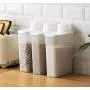 HOMELUNY Set of 4 Cereal Airtight Jars Home Storage Containers Kitchen Storage Jars Large Food Plastic Jars White for Candy, Cookie, Rice, Sugar,Flour,Snacks Keeping Food Dry & Fresh HOMELUNY Set of 4 Cereal Airtight Jars Home Storage Containers Kitchen Storage Jars Large Food Plastic Jars White for Candy, Cookie, Rice, Sugar,Flour,Snacks Keeping Food Dry & Fresh