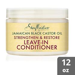 SheaMoisture Jamaican Black Castor Oil Leave In Conditioner for Over-Processed, damaged hair 100% Pure Jamaican Black Castor Oil to Soften and Detangle Hair 11 oz