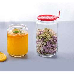 Sealed Storage Jar Food Grains Jam Transparent Glass Bottle Tea Coffee Seal Storage Cans 500ml+750ml+1000ml DELICATEWNN