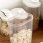 Cabilock Food Storage Container with Lids Airtight Cereal Sealed Plastic Container for Dry Fruits Grain Spice Snacks 2PCS (1000ml+1500ml)