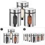 JUSTDOLIFE Kitchen Seasoning Bottle Stainless Steel Pepper Bottle Rotatable Container For Home