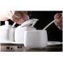 Mini Spice Jars Household ceramic square seasoning jar hotel kitchen seasoning box