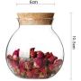 1 PCS 500ML 17OZ Empty Transparent Glass Sealing Container with Cork Multipurpose Candy Coffee Beans Tea-leaf Storage Can Jar Heat-Resistant Food Collection Tin Pot for Kitchen Home Use