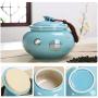 ETERLY Creative Ceramic Tea canisters,Moisture-Proof Tea Caddy Coffee Sealed Storage Jars Sugar Bowl for Home Gifts-A 15x12cm(6x5inch) (Color : A, Size : 15x12cm)