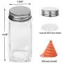 STONEKAE 25 Pcs Glass Spice Jars- Square Glass Containers With Square Empty Jars 4oz, Airtight Cap, Chalkboard & Clear Label, Shaker Insert Tops and Wide Funnel - Complete Organizer Set