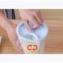 FAT BIG CAT Rice Beans Storage Jar with Seal Cover 4 Lattices Refrigerator Food Preservation Container Plastic Kitchen Storage Box,800ml Green