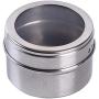 DSWSSH Decorative Jewelry Boxes Magnetic Spice Holder Stainless Steel Pot Herb Storage Jar Box Cookware Stand Dustproof Visible Spice Jar Burette