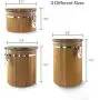 JapanBargain Bambusbehälter, luftdichter Küchen-Organizer, Lebensmittel-Behälter mit Deckel für Kaffee, Tee, Zucker, Süßigkeiten, Müsli, 5,3 x 5,9 Zoll, Medium