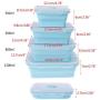 Kitchen Food Storage Jar Airtight Food Storage Silicone Food Portable Lunch Box Bowl Bento Boxes Folding Collapsible Storage (Color : 350ml)