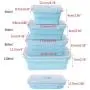 Kitchen Food Storage Jar Airtight Food Storage Silicone Food Portable Lunch Box Bowl Bento Boxes Folding Collapsible Storage (Color : 350ml)