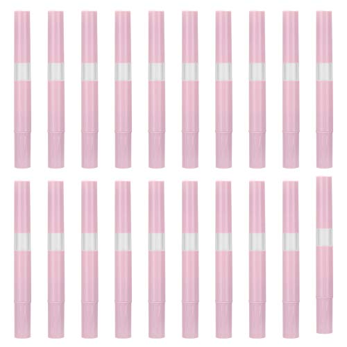MISAZ 20 Pieces Twist Pens Empty Nail Oil Pen with Brush 0.1oz Empty Cosmetic Sample Tubes Refillable Container Applicators Eyelash Growth Liquid Vials Teeth Whitening Container for Girls Women Makeup