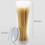 Plastic Airtight Food Containers With Long Cylinder Round Seal Cover,Cereal Storage Containers,Pasta Storage Tank Transparent,Save Space,Durable,Beautiful,Blue