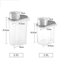 Kitchen Grain Storage Tank Large Plastic Storage Box Tilting Port Design Food Storage Storage Box (color : 6pcs, Size : L)