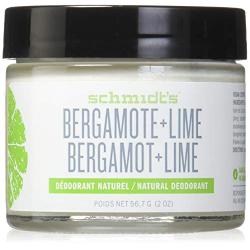 Schmidts Natural Deodorant - Bergamot and Lime, 2 ounces. Jar for Women and Men