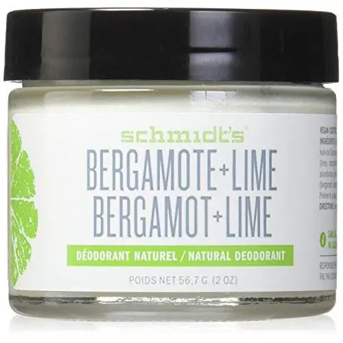 Schmidts Naturdeodorant – Bergamotte und Limette, 2 Unzen. Glas für Damen und Herren