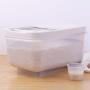BESTONZON Household Sealed Insect-proof Rice Bucket Storage Box Plastic Moisture-proof Rice Cylinder 10kg Kitchen Thick Flour Bucket, 8kg capacity