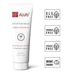 KPAway Keratosis Pilaris Treatment Emollient - Acid Free KP Cream, Lotion Made With Organic Coconut Oil, Baby Friendly, Paraben Free, For Rough & Bumpy Skin (3.0 oz)