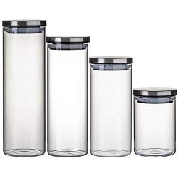 Glass Sealed Jars, Kitchen Household Grain Storage Tanks, Storage Spices/Pasta/Oatmeal/Flower Tea