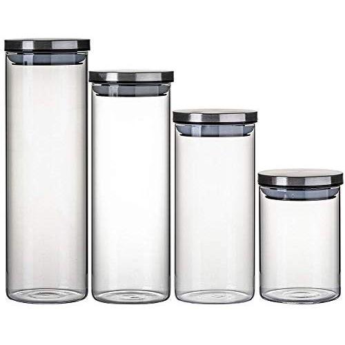 Glass Sealed Jars, Kitchen Household Grain Storage Tanks, Storage Spices/Pasta/Oatmeal/Flower Tea