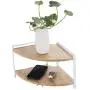 Holz-Fächer-Regal mit 2 Schichten – Küchenregal mit Ecken-Regalen, Gewürzregal, für Glashaubespeicher und Gewürzflaschen/Aromen-Organizer