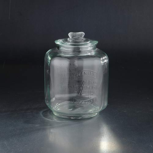 10" Clear Apothecary Canister Glass Storage Jar with Lid