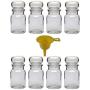 Viva Haushaltswaren Glass jar with Glass stoppers, Round Stopper, Candy jar, Tea Caddy, Collecting Glass, etc. usable (Including a Scoop), Glass, Yellow, 8 x 150ml