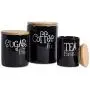 DII Modern Chic Ceramic Kitchen Canister with Bamboo Lid for Food Storage, Serve Coffee, Sugar, Tea, Spices, and More Black, Assorted Sizes: 4.5x4.5x5.5, 4x4x4.5”, 3x3x4 DII Modern Chic Ceramic Kitchen Canister with Bamboo Lid for Food Storage, Serve Coffee, Sugar, Tea, Spices, and More Black, Assorted Sizes: 4.5x4.5x5.5, 4x4x4.5”, 3x3x4
