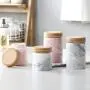 Danmu 1Pc of Lead Free Ceramic Marble Pattern Candy Dish with Bamboo Airtight Lids Candy Cookie Jar Storage Jar Jewelry Box Buffet Jar Biscuit Coffee Oatmeal Tea Sugar Container (250ML, Pink) Danmu 1Pc of Lead Free Ceramic Marble Pattern Candy Dish with Bamboo Airtight Lids Candy Cookie Jar Storage Jar Jewelry Box Buffet Jar Biscuit Coffee Oatmeal Tea Sugar Container (250ML, Pink)