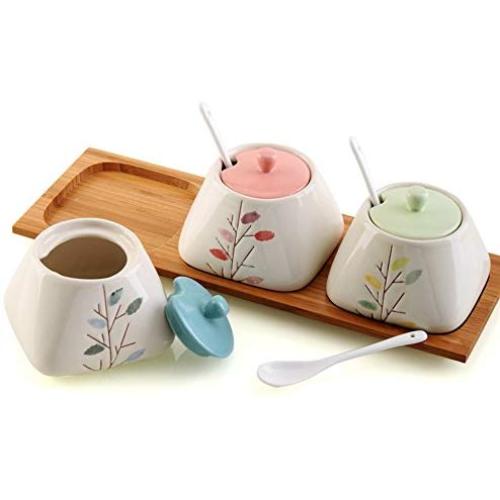 Spice storage containers,Spice jars bulk Ceramic spice jar Storage containers Ceramic spice jars with lid Storage jars-A