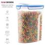 Extra Large Cereal Containers Storage Set [2pk,168oz-21cup] Airtight Silicone Sealed Locking Lids Maintains Freshness -Space Saving Cereal Container -Food Storage Containers For Flour, Sugar, Rice Etc