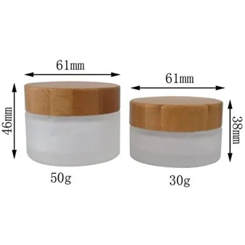 Bouteille Crème Écologique en Bambou 50ml – Couvercle en Bambou Froissé, Pot à Crème en Verre Froissé 1pc (50ml) Bouteille Crème Écologique en Bambou 50ml – Couvercle en Bambou Froissé, Pot à Crème en Verre Froissé 1pc (50ml)