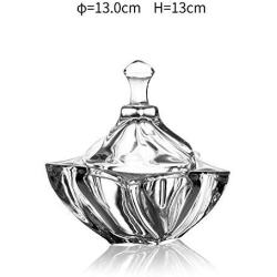 YL LY Household European Glass Sugar Bowl Creative Decoration Storage Box Creative Candy Jar Sugar Bowl With Covered Coffee Candy Cans Starfish Sugar (Small)