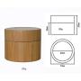 ASTRQLE 1PCS Brown 100ML 3.4oz Bamboo Empty Refillable Body Cosmetic Face Cream Jar Storage Bottle Container Bottle for Make Up Lotion Sample Lip Balm Eye Shadow Nail Art Storage Box