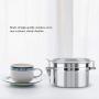 Yinpinxinmao Canister Set Stainless Steel with Airtight Lids and Plexi-Glass Window Large for Flour Sugar Tea Coffee Nuts Food Storage (Silver) 4 Inches Height 10.5cm