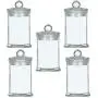 DonhDonh Household Airtight Sealed Nut Containers Sugar Jars Food Storage Containers with Glass Lid for Office Kitchen DonhDonh Household Airtight Sealed Nut Containers Sugar Jars Food Storage Containers with Glass Lid for Office Kitchen