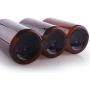 erioctry 3PCS 500ml/16.6OZ Refillable Empty PET Plastic Pump Bottles Jars with Pump Tops for Makeup Cosmetic Bath Shower Toiletries Liquid Containers Leak Proof Portable Travel Accessories(Brown)