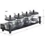Ensemble de Saloir et Sucresière en Verre, Base en Acier Inox XXDTG - Assaisonnement Cuisine, Boîte d'Assaisonnement. Ensemble de Saloir et Sucresière en Verre, Base en Acier Inox XXDTG - Assaisonnement Cuisine, Boîte d'Assaisonnement.